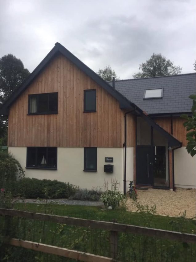 Timber-clad new build house